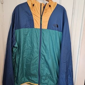 The North Face Men's Blue and Yellow Jacket Mens XXL